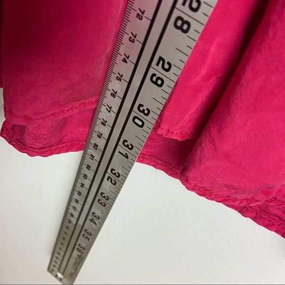 Revolve Black Halo 100% Silk Babydoll Dress Fuchsia Pink Mini Sweetheart Neck M - Picture 11 of 12
